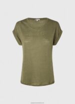 Range Armhole Sleeved Linen T-Shirt Pepe Jeans L20F2F439 Women - Image 5