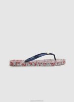 Red Floral Rake Beach Flip Flops Pepe Jeans L20F2F702 Women