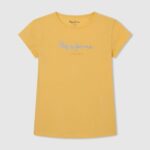 Shine Glitter Logo T-Shirt Pepe Jeans L20F2F1468 Girl