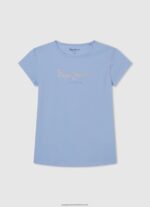 Shine Glitter Logo T-Shirt Pepe Jeans L20F2F1468 Girl - Image 5