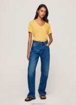 Shine Linen V-Neck T-Shirt Pepe Jeans L20F2F453 Women - Image 2