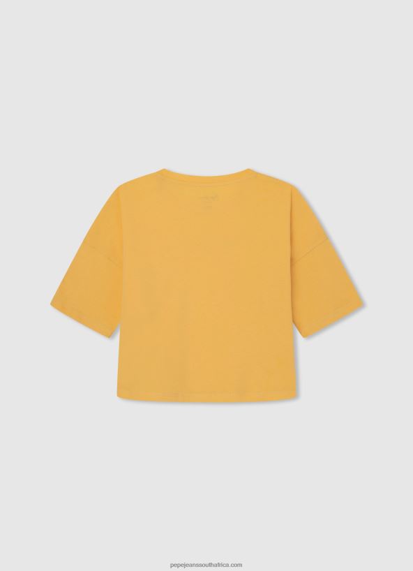 Shine Logo Print Boxy Fit T-Shirt Pepe Jeans L20F2F1479 Girl - Image 2