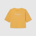 Shine Logo Print Boxy Fit T-Shirt Pepe Jeans L20F2F1479 Girl