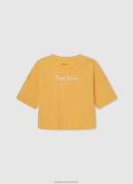 Shine Logo Print Boxy Fit T-Shirt Pepe Jeans L20F2F1479 Girl