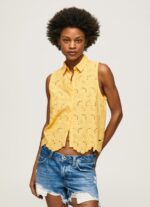 Shine Openwork Armhole Sleeve Shirt Pepe Jeans L20F2F330 Women - Image 3