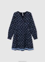 Shine Rounded Collar Mini Dress Pepe Jeans L20F2F1389 Girl - Image 4