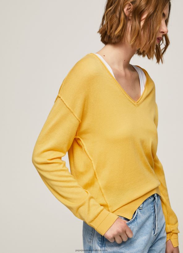 shine_v_neckline_relaxed_fit_jersey_pepe_jeans_l20f2f257_women.jpg Shine V Neckline Relaxed Fit Jersey Pepe Jeans L20F2F257 Women - Image 1