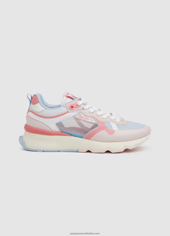 Soft Pink Brit Pro Bright Running Sneakers Pepe Jeans L20F2F575 Women - Image 2