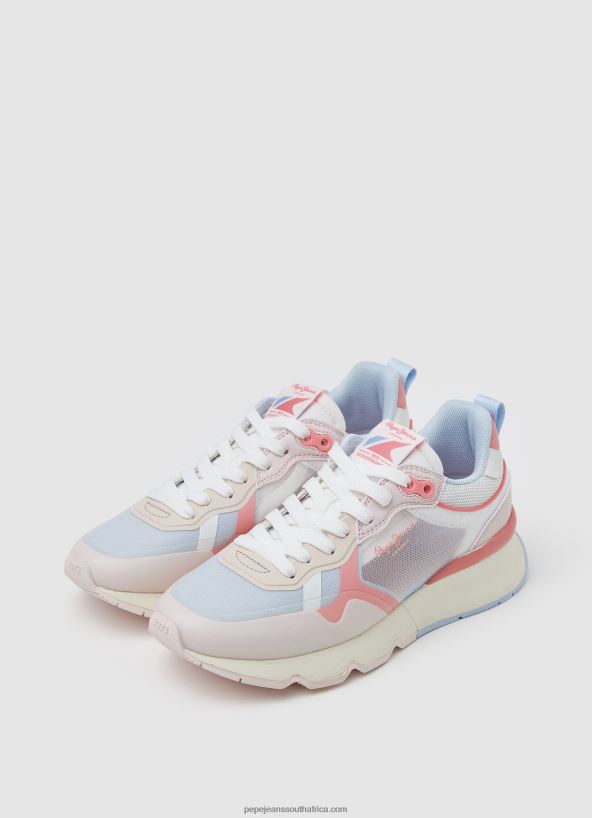 Soft Pink Brit Pro Bright Running Sneakers Pepe Jeans L20F2F575 Women - Image 4