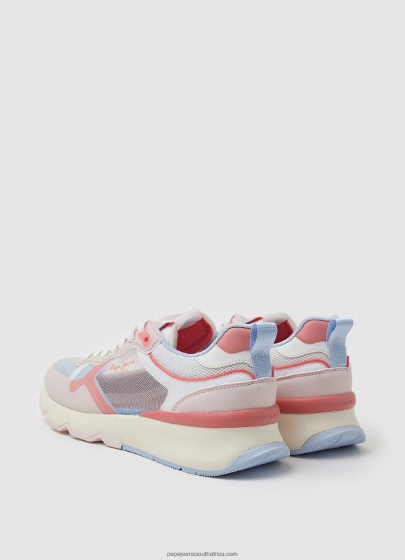 Soft Pink Brit Pro Bright Running Sneakers Pepe Jeans L20F2F575 Women - Image 5