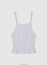Soft Pink Cotton Off-Shoulder T-Shirt Pepe Jeans L20F2F1441 Girl - Image 5