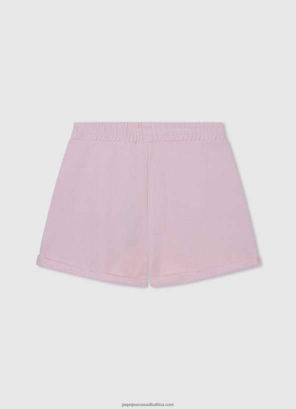 Soft Pink Elastic Waist Cotton Shorts Pepe Jeans L20F2F1500 Girl - Image 2