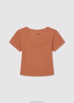 Soft Pink Faded Stripes Cotton T-Shirt Pepe Jeans L20F2F1462 Girl - Image 3