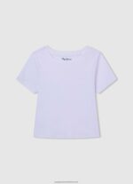 Soft Pink Faded Stripes Cotton T-Shirt Pepe Jeans L20F2F1462 Girl - Image 5