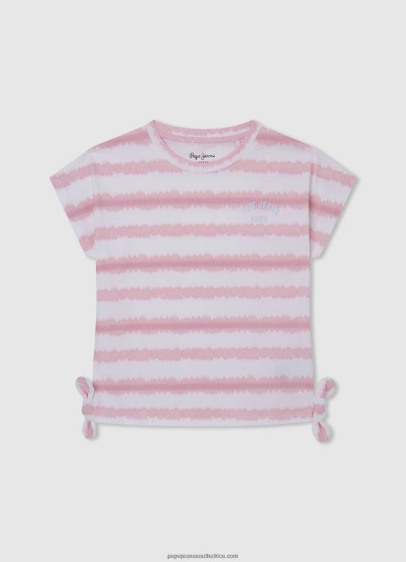 soft_pink_faded_stripes_cotton_t_shirt_pepe_jeans_l20f2f1462_girl.jpg Soft Pink Faded Stripes Cotton T-Shirt Pepe Jeans L20F2F1462 Girl - Image 1