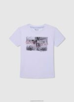 Soft Pink Ribbed Shirt With Embroidered Logo Pepe Jeans L20F2F1460 Girl - Image 5