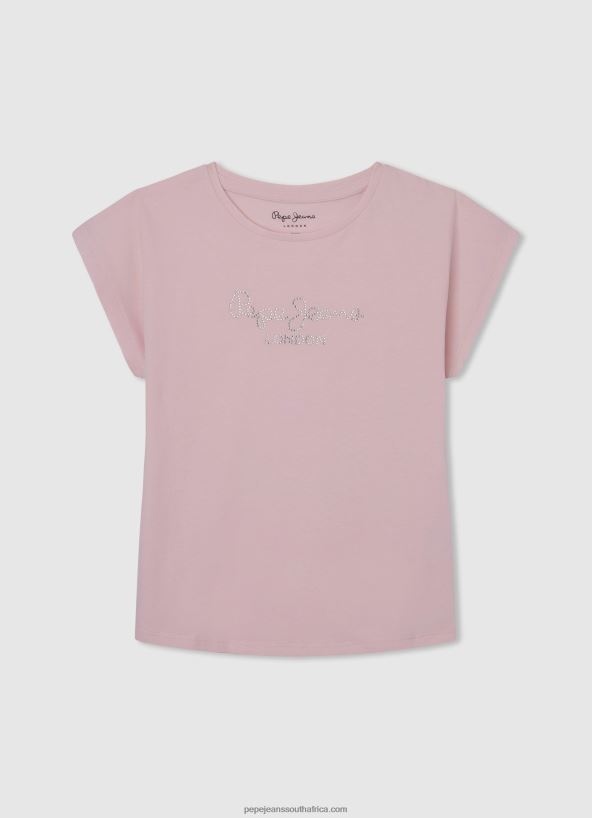 soft_pink_strass_logo_cotton_t_shirt_pepe_jeans_l20f2f1431_girl.jpg Soft Pink Strass Logo Cotton T-Shirt Pepe Jeans L20F2F1431 Girl - Image 1