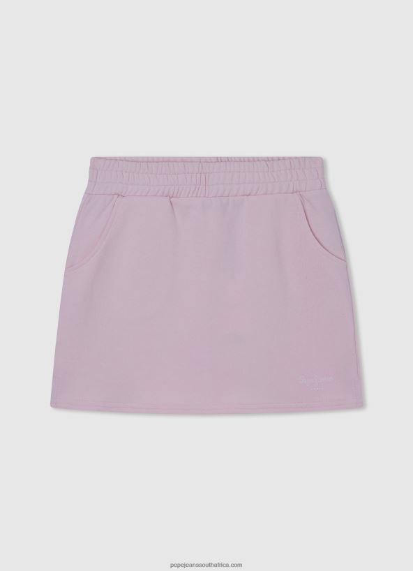 soft_pink_stretchy_waist_mini_skirt_pepe_jeans_l20f2f1393_girl.jpg Soft Pink Stretchy Waist Mini Skirt Pepe Jeans L20F2F1393 Girl - Image 1