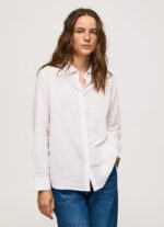 Soft Pink Striped Cotton Voile Shirt Pepe Jeans L20F2F323 Women - Image 3