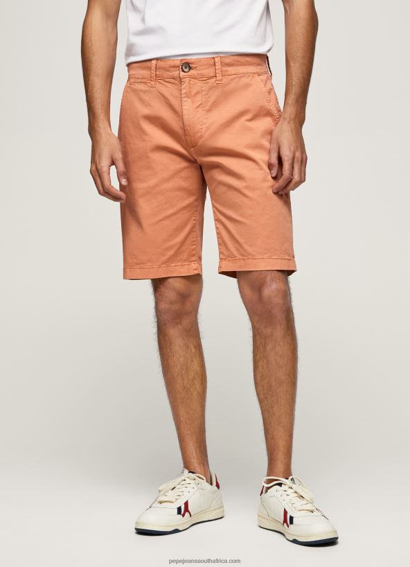 Squash Orange Cotton Chino Shorts Pepe Jeans L20F2F1132 Men - Image 2
