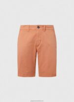 Squash Orange Cotton Chino Shorts Pepe Jeans L20F2F1132 Men - Image 5