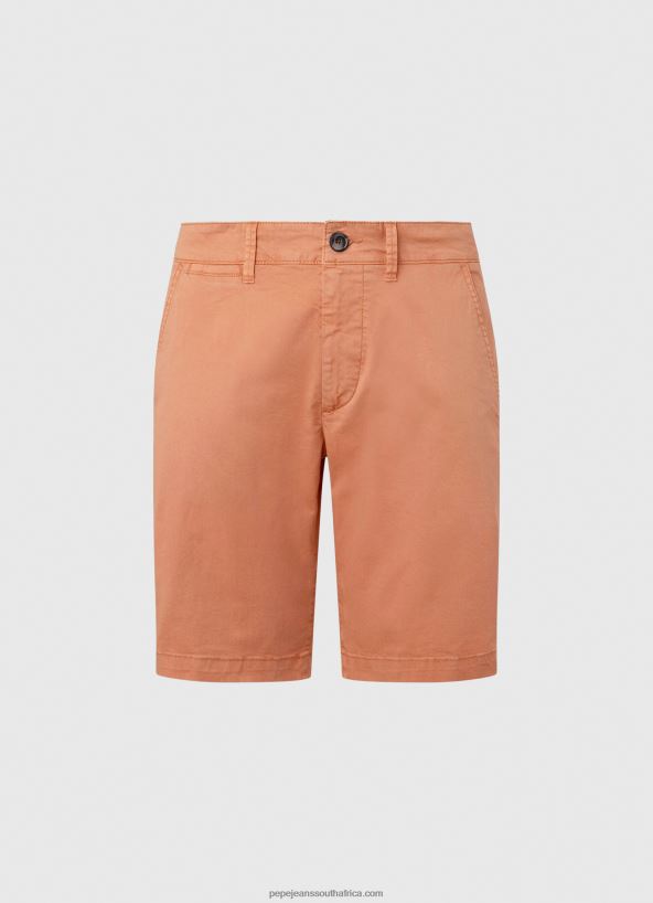 Squash Orange Cotton Chino Shorts Pepe Jeans L20F2F1132 Men - Image 5