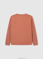 Squash Orange Garment Dye Cotton Jumper Pepe Jeans L20F2F1602 Boy - Image 2