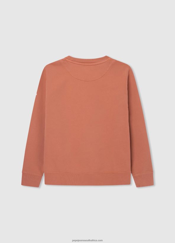 Squash Orange Garment Dye Cotton Jumper Pepe Jeans L20F2F1602 Boy - Image 2