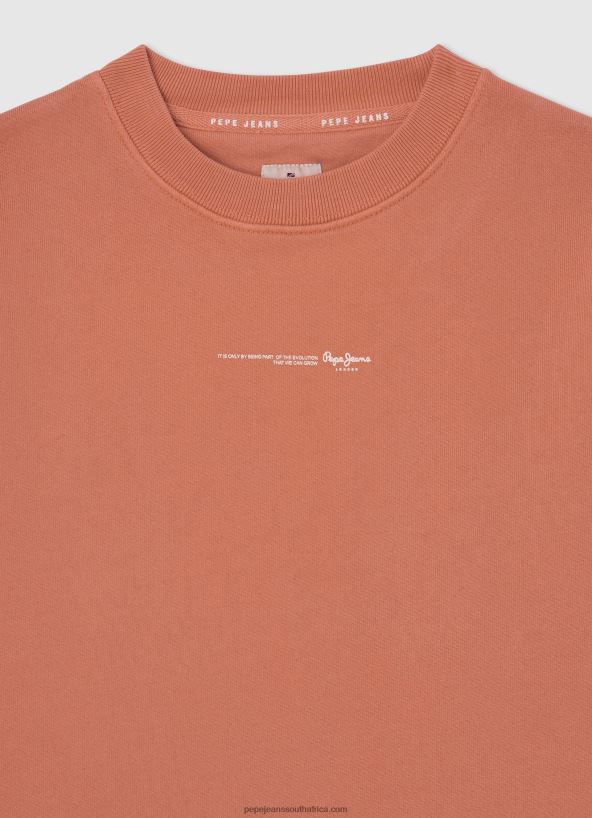 Squash Orange Garment Dye Cotton Jumper Pepe Jeans L20F2F1602 Boy - Image 3