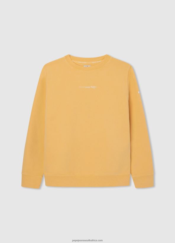 Squash Orange Garment Dye Cotton Jumper Pepe Jeans L20F2F1602 Boy - Image 4