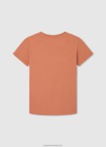 Squash Orange Graphic Print T-Shirt Pepe Jeans L20F2F1613 Boy - Image 2