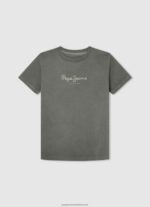 Squash Orange Graphic Print T-Shirt Pepe Jeans L20F2F1613 Boy - Image 3