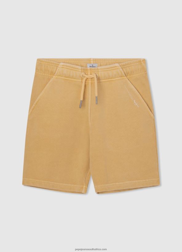 Squash Orange Logo Print Sporty Shorts Pepe Jeans L20F2F1687 Boy - Image 3