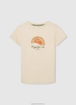 Squash Orange Logo Print T-Shirt Pepe Jeans L20F2F1617 Boy - Image 4