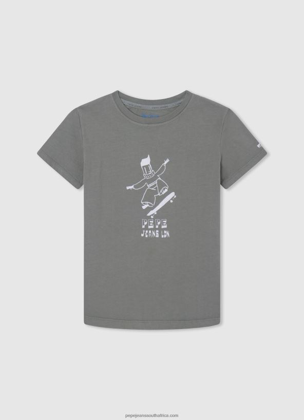 Squash Orange Logo Print T-Shirt Pepe Jeans L20F2F1617 Boy - Image 5