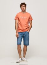 Squash Orange Logo Print T-Shirt Pepe Jeans L20F2F991 Men - Image 2