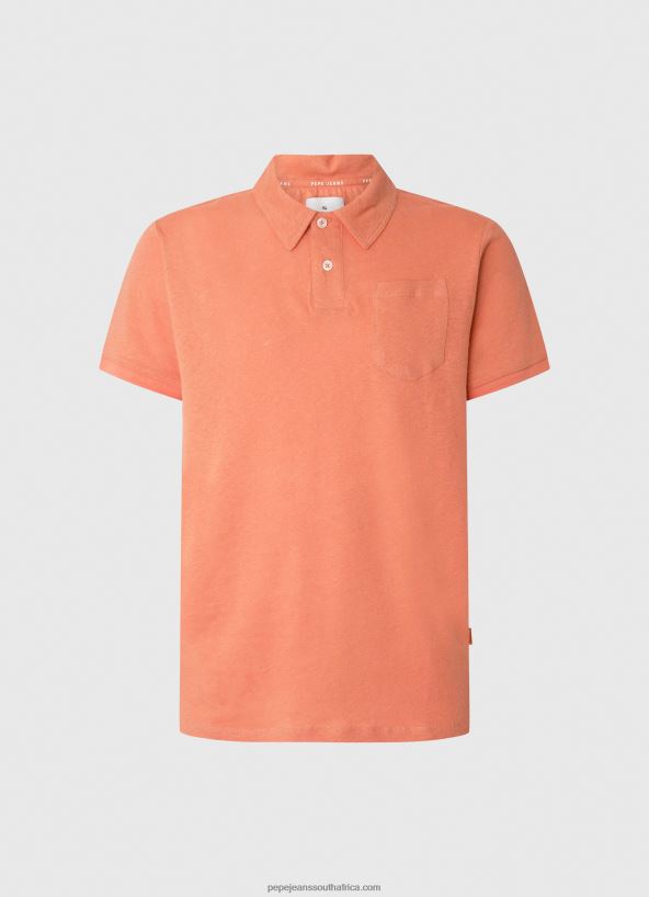 squash_orange_polo_shirt_cotton_linen_pepe_jeans_l20f2f1088_men.jpg Squash Orange Polo Shirt Cotton Linen Pepe Jeans L20F2F1088 Men - Image 1