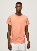 Squash Orange Printed Logo Cotton T-Shirt Pepe Jeans L20F2F944 Men - Image 2