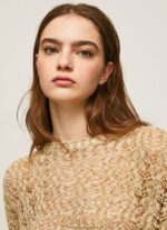 Stone Cropped Knit Openwork Cardigan Pepe Jeans L20F2F233 Women - Image 4