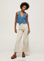 Stone Flared Cotton Trousers Pepe Jeans L20F2F312 Women