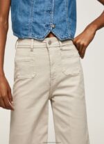Stone Flared Cotton Trousers Pepe Jeans L20F2F312 Women - Image 3