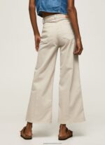 Stone Flared Cotton Trousers Pepe Jeans L20F2F312 Women - Image 4