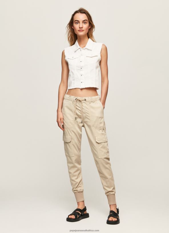 stone_new_crusade_cargo_joggers_pepe_jeans_l20f2f318_women.jpg Stone New Crusade Cargo Joggers Pepe Jeans L20F2F318 Women - Image 1