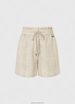Stone Paper Bag Linen Shorts Pepe Jeans L20F2F490 Women - Image 3
