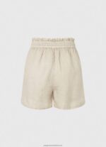 Stone Paper Bag Linen Shorts Pepe Jeans L20F2F490 Women - Image 4