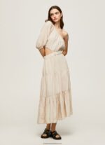 Stone Pua Asymmetrical Linen Dress Pepe Jeans L20F2F202 Women - Image 2