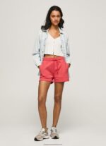 Studio Red Adjustable Waist Cotton Shorts Pepe Jeans L20F2F516 Women