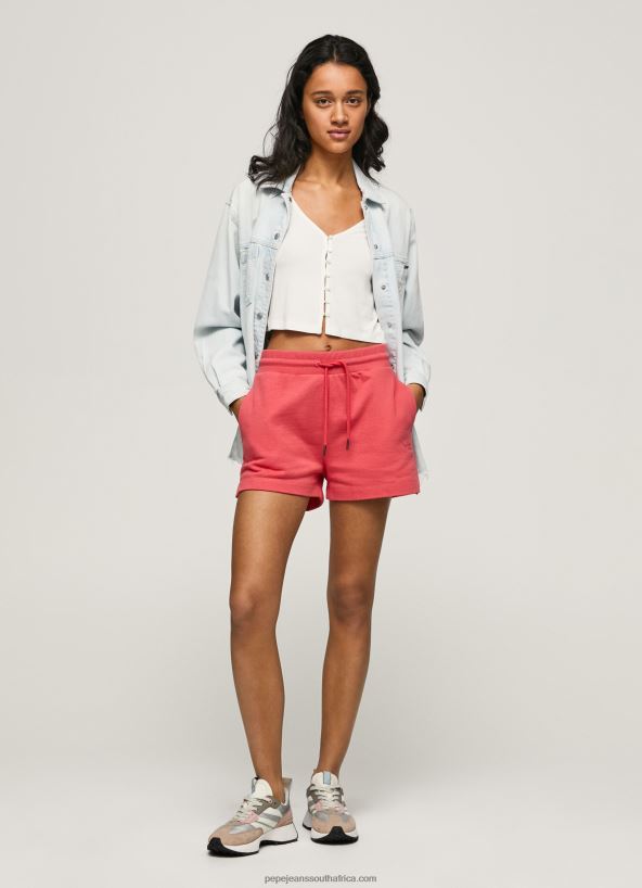 studio_red_adjustable_waist_cotton_shorts_pepe_jeans_l20f2f516_women.jpg Studio Red Adjustable Waist Cotton Shorts Pepe Jeans L20F2F516 Women - Image 1
