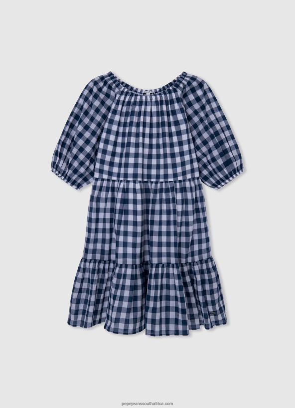 Studio Red Crepe Dress With Crossed Neckline Pepe Jeans L20F2F1374 Girl - Image 4