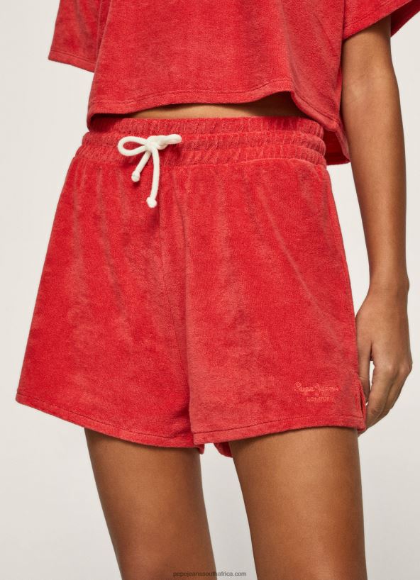 Studio Red Embroidered Logo Sporty Shorts Pepe Jeans L20F2F531 Women - Image 3